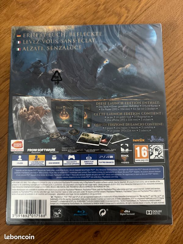 Neuf sous blister Elden Ring Launch Edition PS4 - mise à niveau PS5 (image 3)