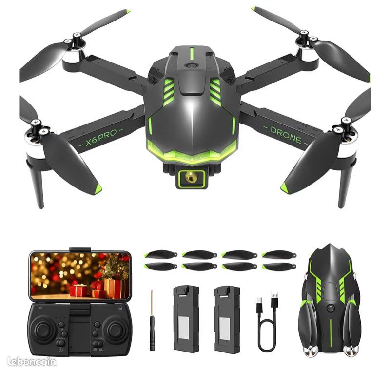Drone Avec Caméra 1080P FPV - Moteurs Sans Balais, 35 Min De Vol - Pour Enfant Et Débutant - Fonctions Selfie Gestuel, Maintien Altitude - Cadeau Noël Anniversaire