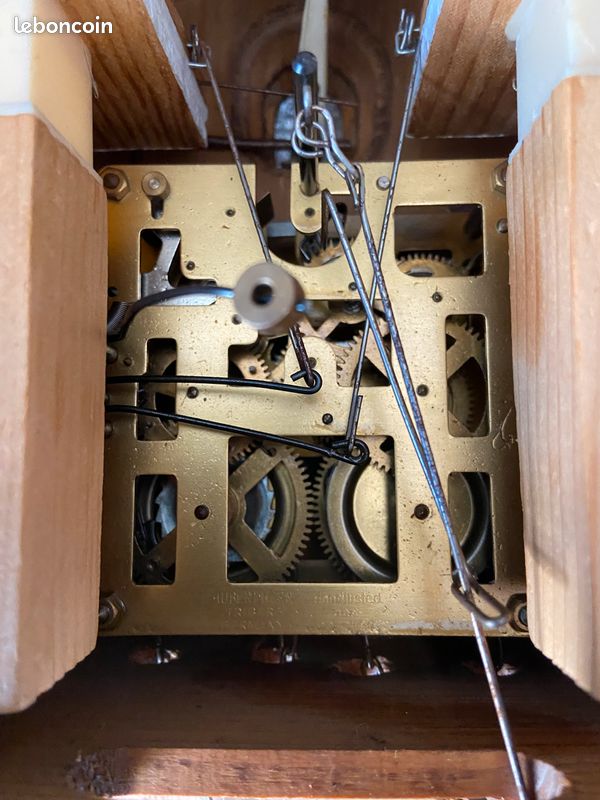 Pendule Horloge coucou 8 jours en bois sculpté HUBERT HERR original kuckucksuhr - pci (image 2)