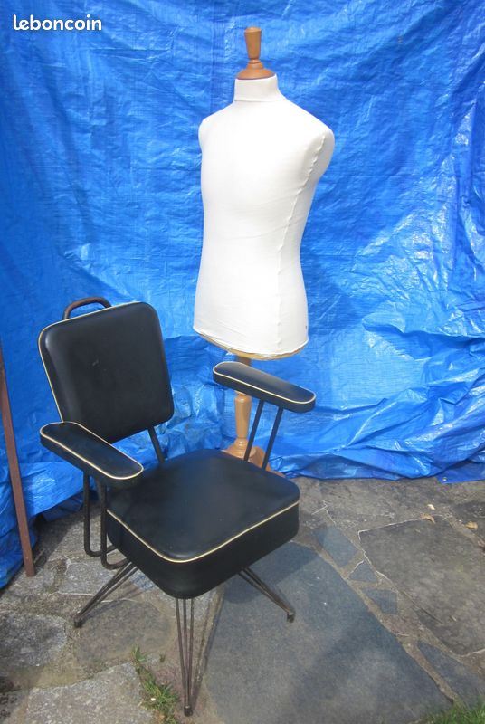 Fauteuil/chaise vintage du coiffeur/barbier (image 2)