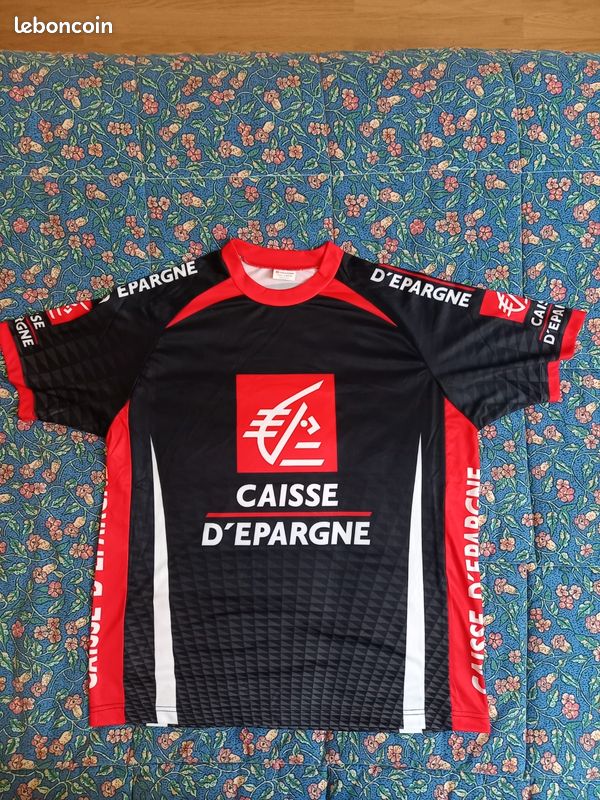 Maillot cyclisme vintage manches courtes Caisse d'Epargne Nalini
