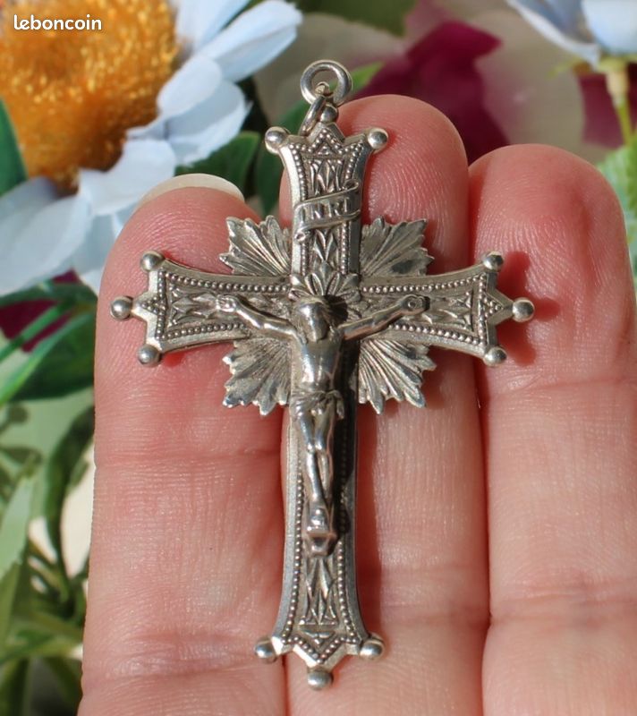 Grande médaille scapulaire Notre-Dame du Mont Carmel – Pendentif religieux en argent massif 925, bijou catholique Marie Jésus Art Nouveau - Canada