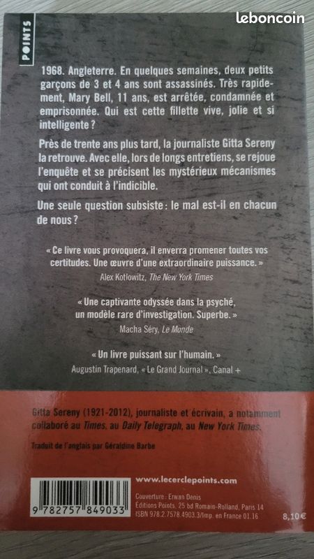 Livre Une si jolie petite fille racontant l'histoire de Mary Bell (image 2)