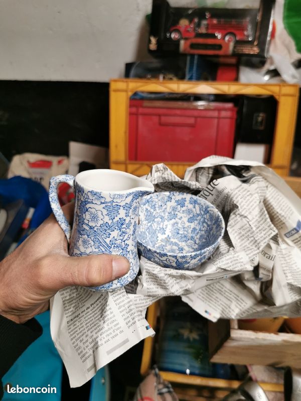 Bol + petit pichet porcelaine BURLEIGH (image 1)