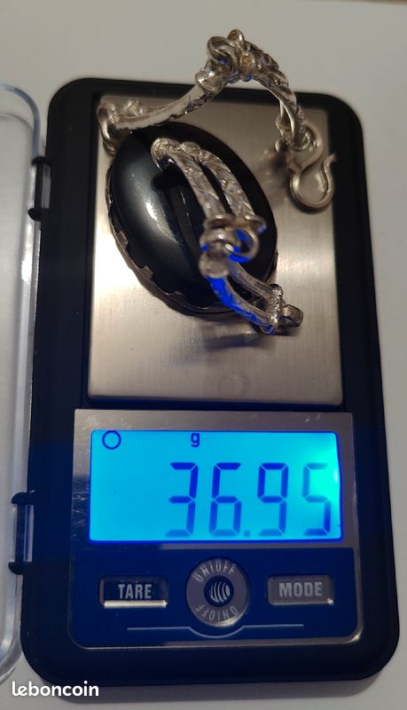 36.95 GR très beau bracelet argent grosse AQEEQ agate (image 10)