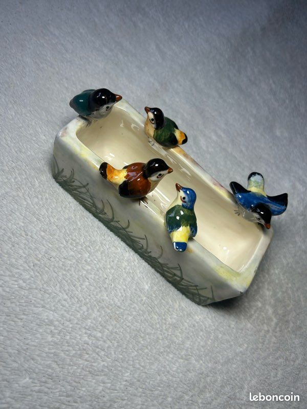 Porte-couteau vintage oiseaux J. MASSIER Vallauris - Céramique ancienne (image 5)