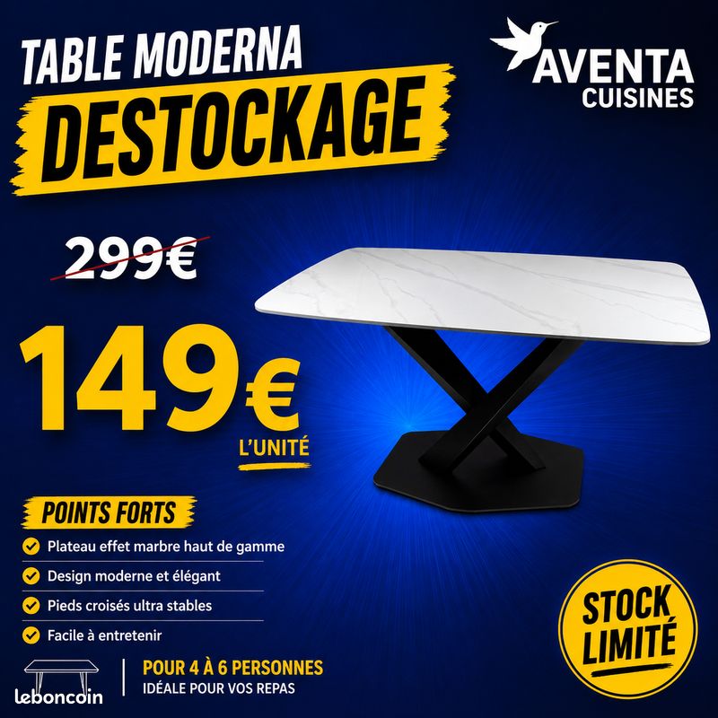 Table MODERNA – L'élégance qui rassemble au quotidien – 149 (image 3)