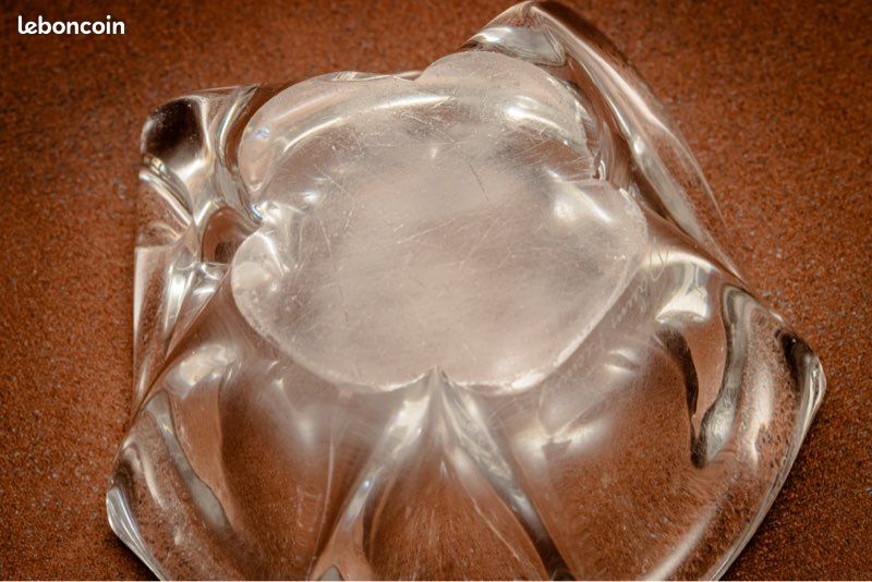 Cendrier Vintage Daum En Cristal - Forme Pomme - Made In France - Rare