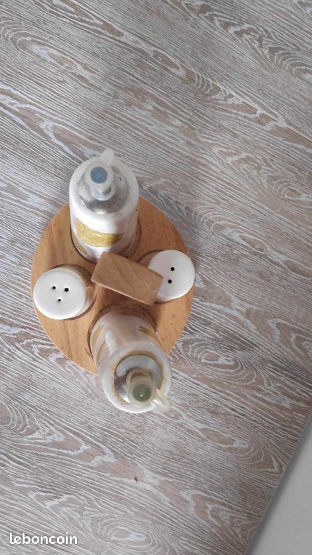Presentoir produits cuisine, vinaigre, huile, sel, poivre (image 4)