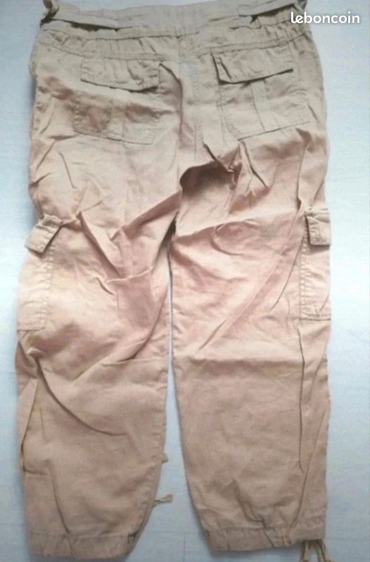 Pantacourt cargo beige (image 6)
