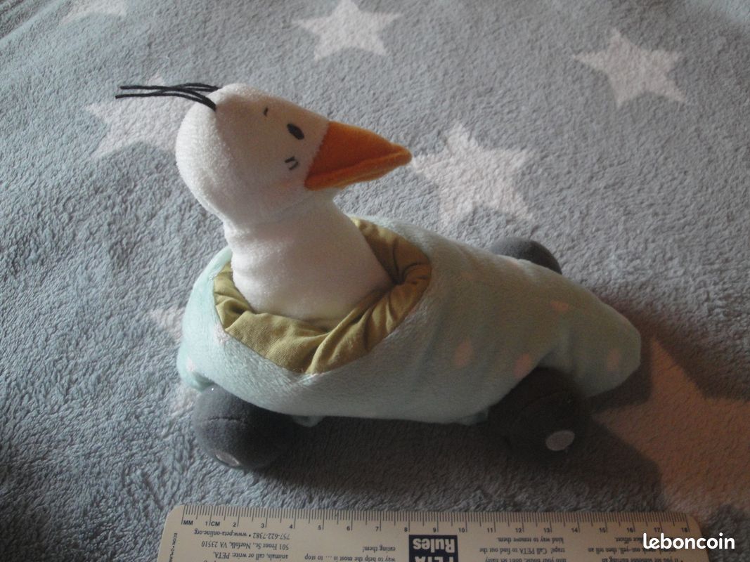 Peluche bébé hochet Canard dans voiture (avec son, billes) (image 3)
