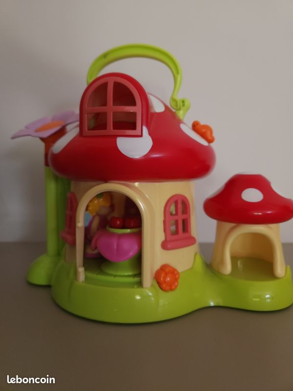Lot De 2 Champignons Décoratifs En Résine – Miniature Pour Jardin, Maison De Poupée – Jaune Et Rouge Foncé