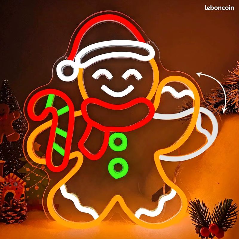 Déco Bonhomme Pain D'épice Aigostar Avec Musique Et Minuterie – Lumière LED Pour Noël, Piles
