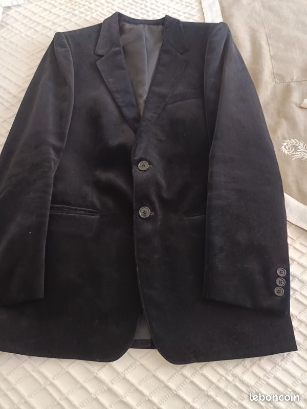 Veste velours ras noir (image 5)