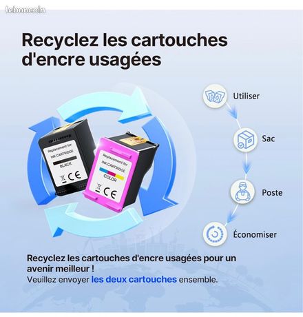 SAILNER PG-540XL CL-541XL (1 Noir, 1 Tri-Couleur) Compatible