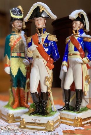 Statuette porcelaine de saxe Napoleon 1ier - Maréchal NEY - Collection