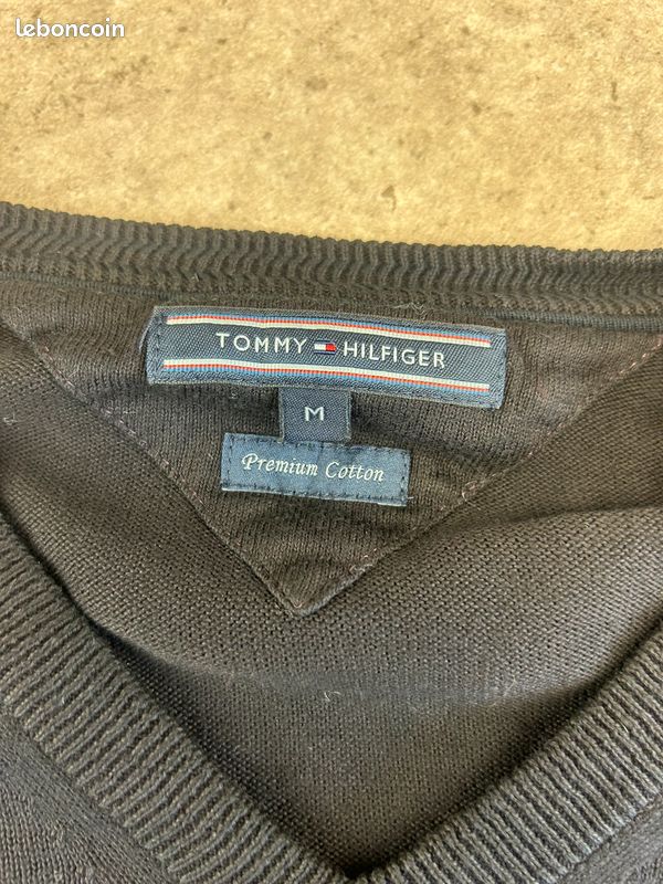 Pull Tommy Hilfiger Noir pour homme M #PTH.072 (image 5)