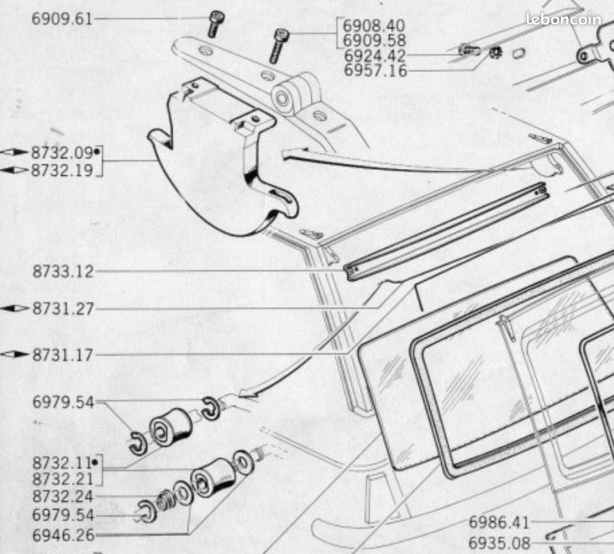 Came équilibrage ARG hayon Peugeot 204 304 (image 3)
