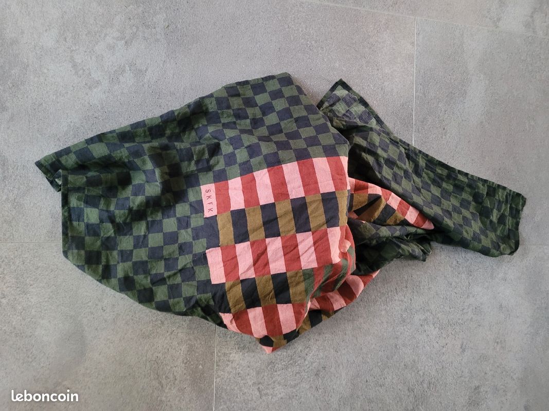 Foulard SKFK rose et vert (image 6)