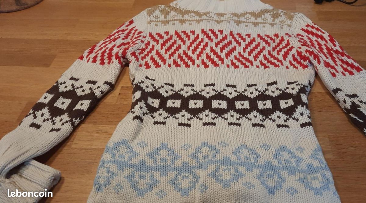 Gilet zippé marque Blend - motif nordique (image 2)
