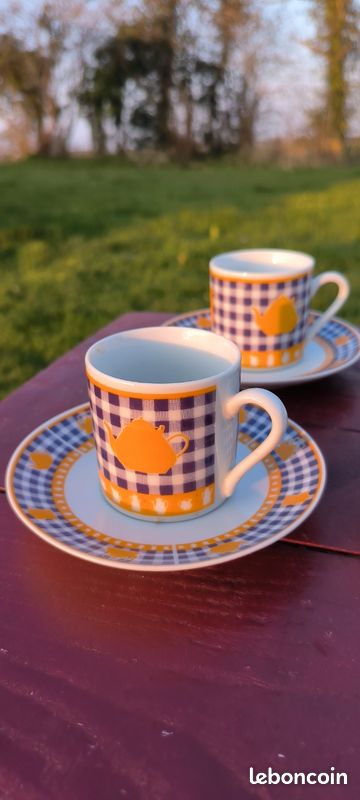 Lot De 6 Tasses à Café Vintage En Céramique - Couleurs Assorties 120ml Et 260ml - Lave-vaisselle Et Micro-ondes