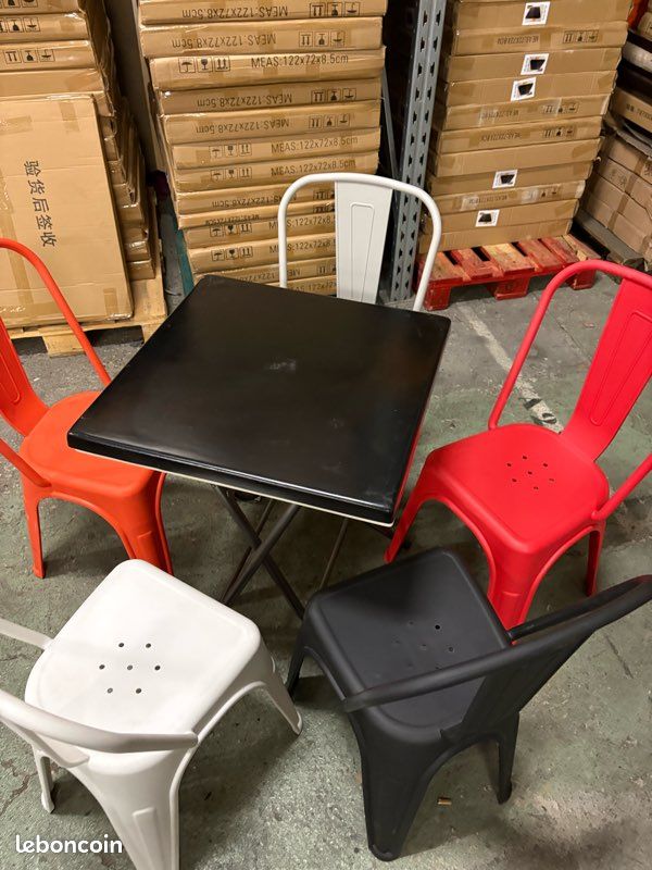 Ensemble terrasse 1 tables 2 chaises (image 1)