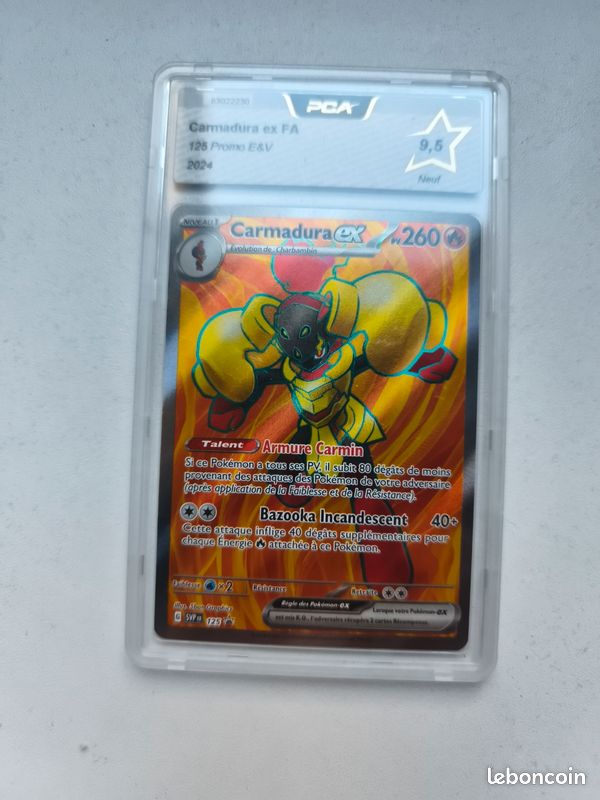 Carte gradée PCA 9,5 Carmadura Ex FA (125 Promo E&V 2024) (image 1)