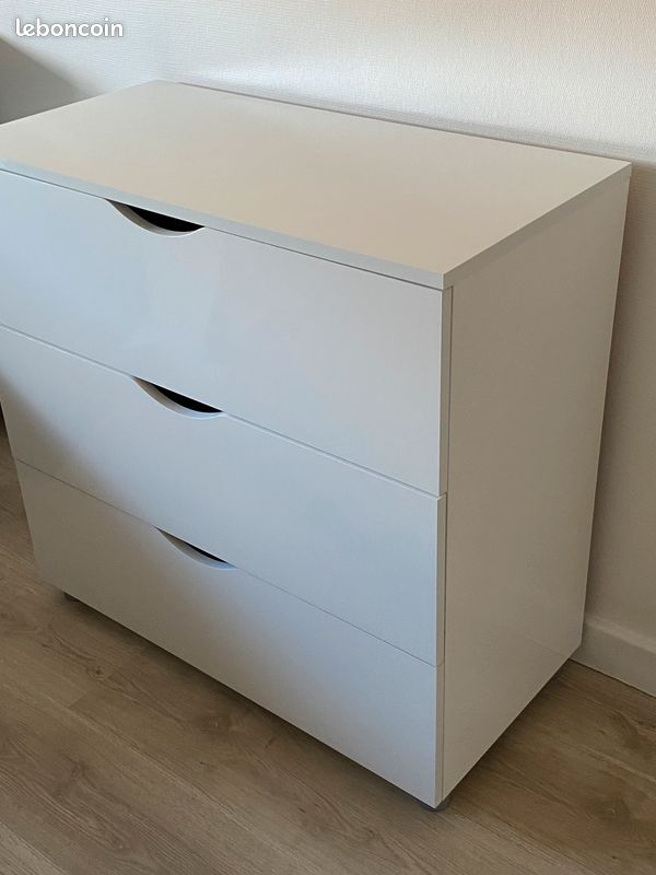 Commode laquée blanche, neuve (image 2)