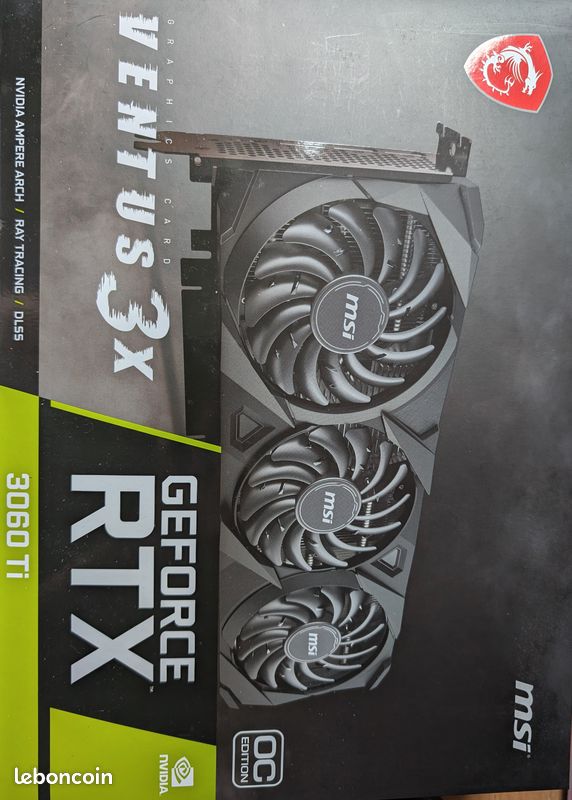 MSI GeForce RTX 3060 Ti Ventus 3X OC 8 Go (image 3)
