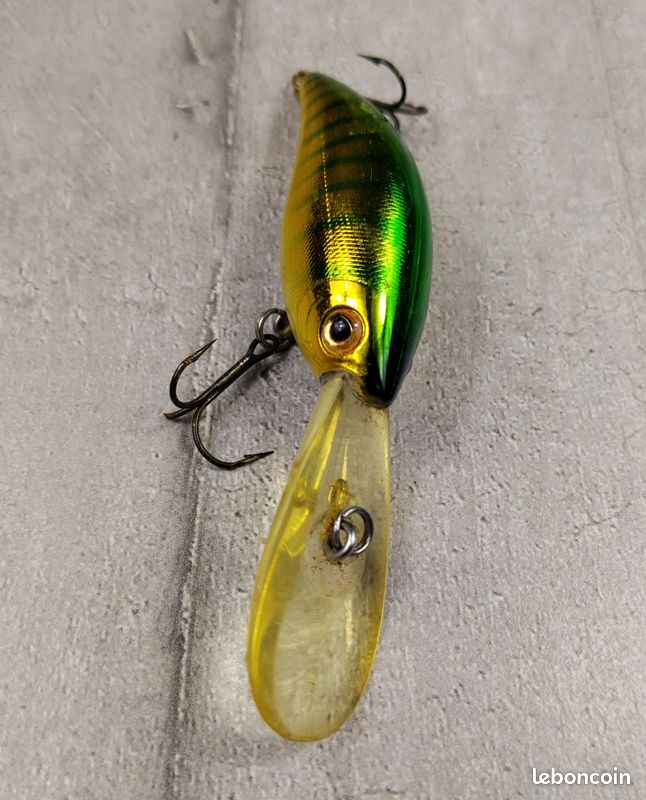 Leurre De Pêche Topwater Eger Bait Co DARTER 3,75" Bois – Vert/Silver – Pêche Brochet, Perche, Truite (occasion)