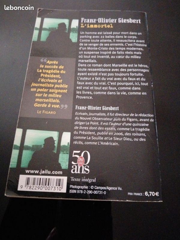 L'immortel franz olivier giesbert,livre de poche policier (image 2)