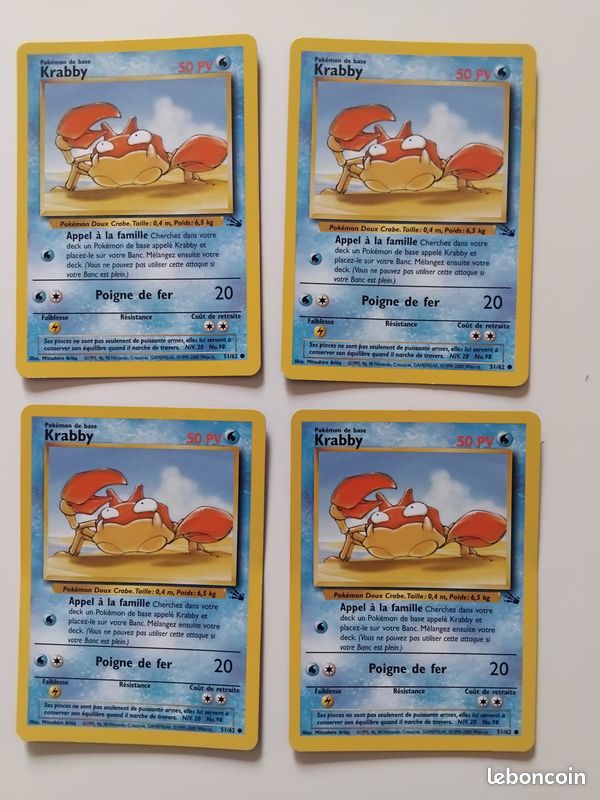 1st edition krabby pokemon card krabby pokemon card worth GPC 10 Krabby #51 1999 Original Series Fossil Set