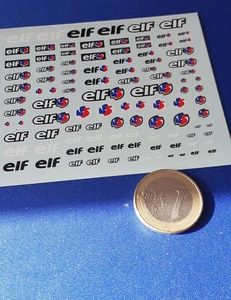 Décalcomanie Déco Elf Moderne - Stickers Décoratifs 1/43 Pour Maquettes Ou Décoration