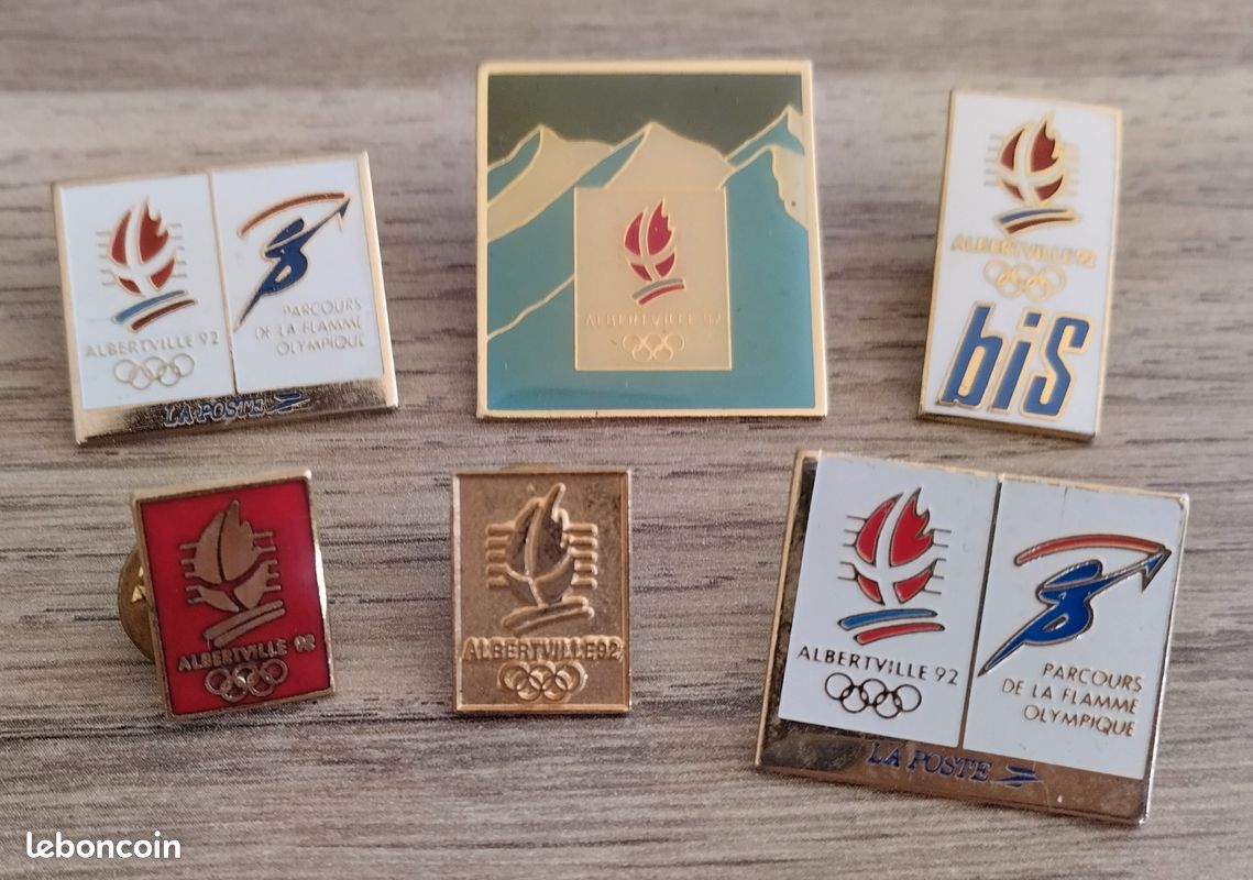 Lot de 6 Pin's Jeux Olympiques Albertville 92 Parcours de la Flamme Bis - Collection