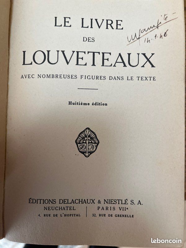 Le Livre Des Louveteaux – Lord Baden-Powell – Édition 1942 – Scoutisme