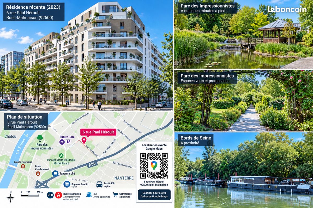 Appartement 3 pièces 40 m² · à Rueil-Malmaison · 39,8 m² · 1 330 €/mois