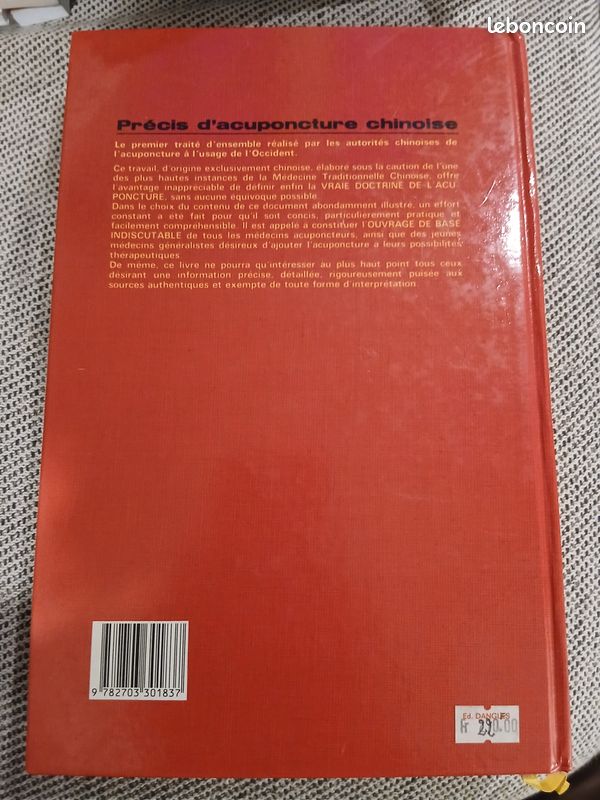 Précis d'acupuncture chinoise, publié par l'Académie de Médecine traditionnelle chinoise (Pékin) (image 2)