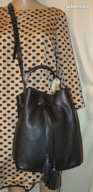 Sac seau Gerard Darel tout cuir avec dust bag (image 2)