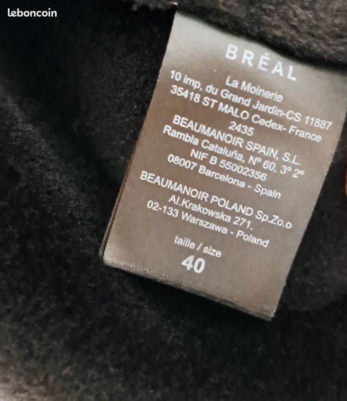 Manteau noir Patrice Bréal 40 (image 4)