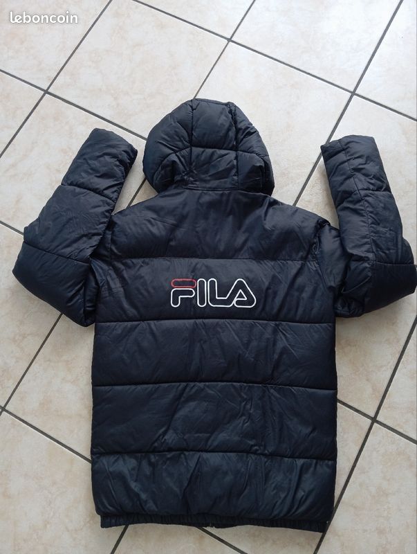 Hood Doudoune Noir Fila Doudoune Capuche Doudoune Fila Jaune