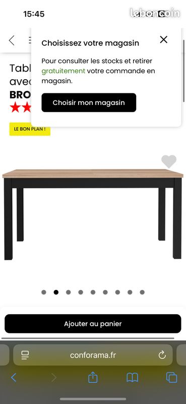 Table en bois et noir (image 1)