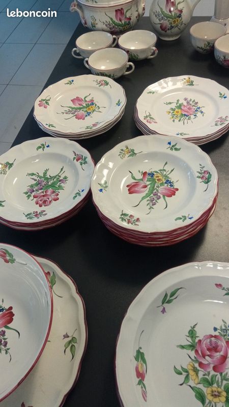 Gros lot de service de porcelaine de Lunéville (image 4)
