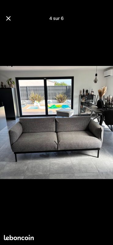 Canapé gris IKEA 3 places (image 1)