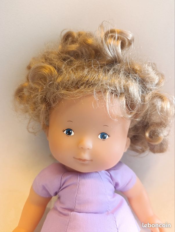 Poupée Corolle 1994 – Fille Blonde Cheveux Longs – 36 Cm – Robe Rose – Vintage