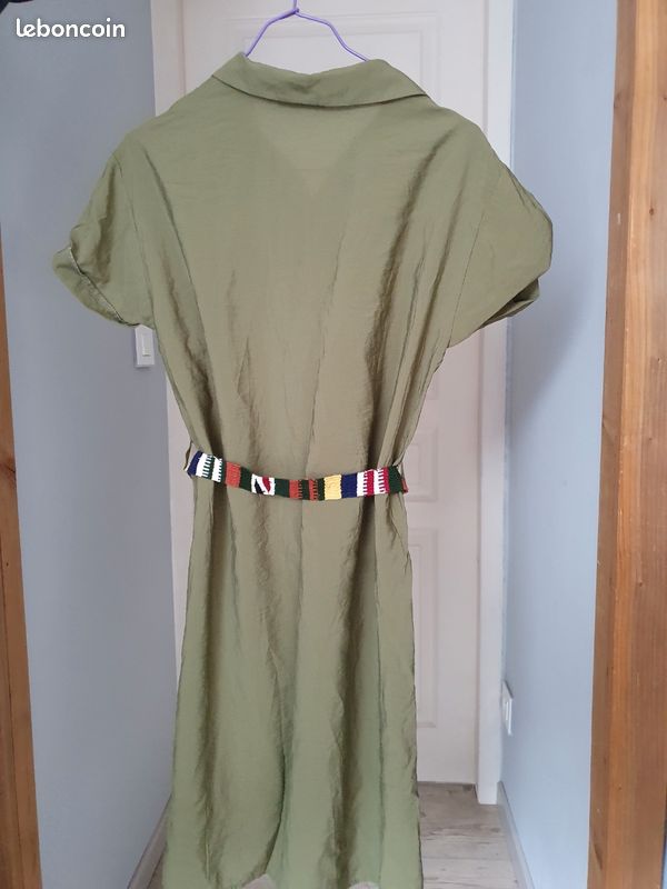 Robe d été vert kaki (image 2)