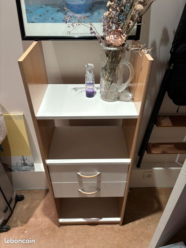 2 meubles bois clair & blanc (image 5)