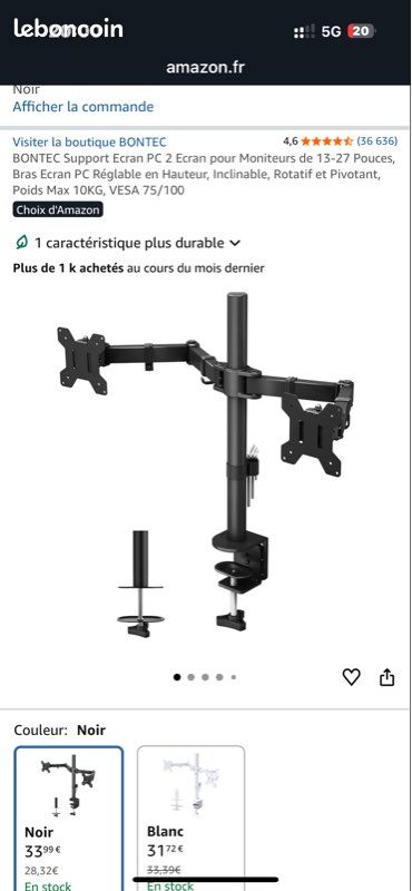Support 2 écran BONTEC (image 1)