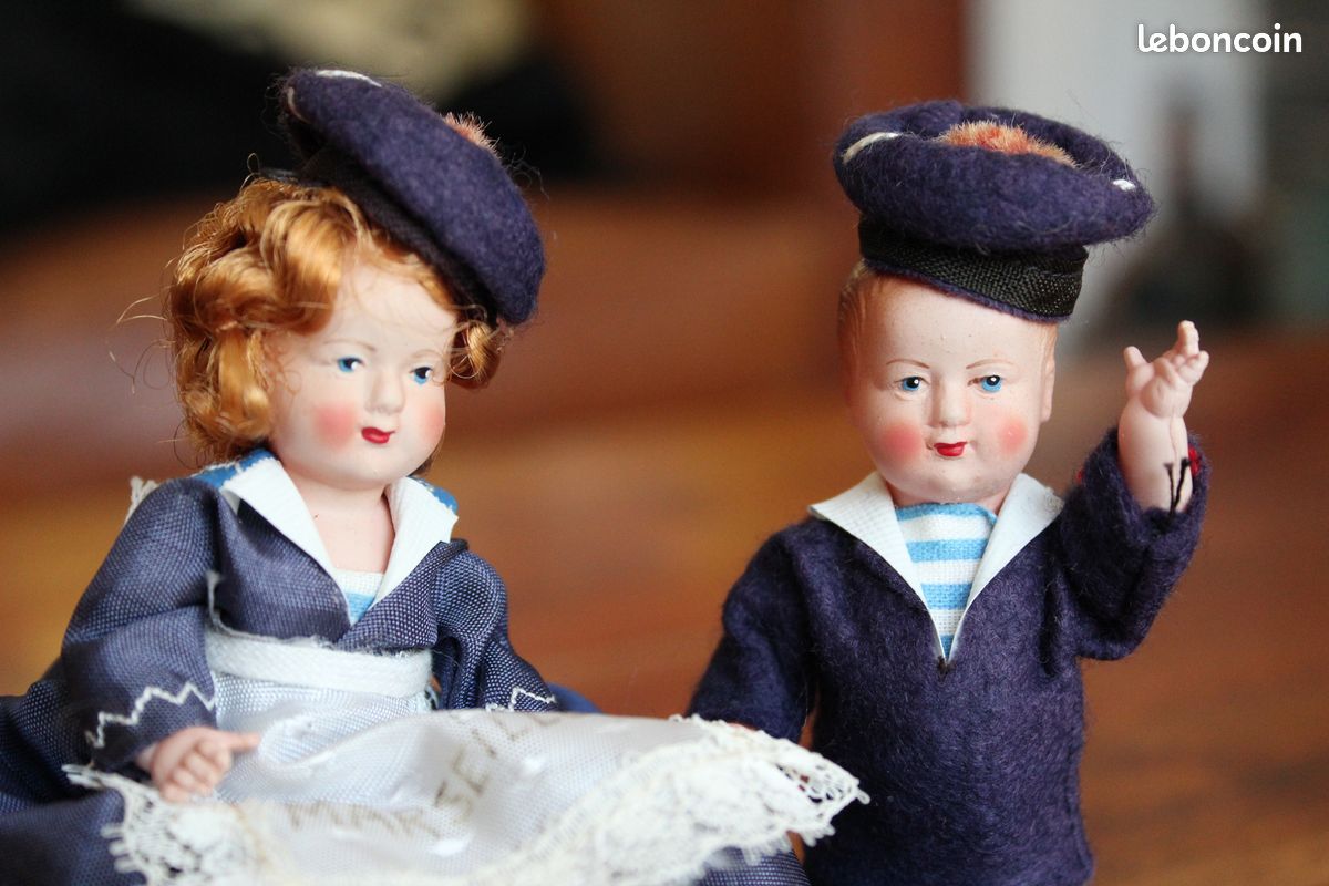 Couple de marins Marseillais vintage en boîte (image 7)
