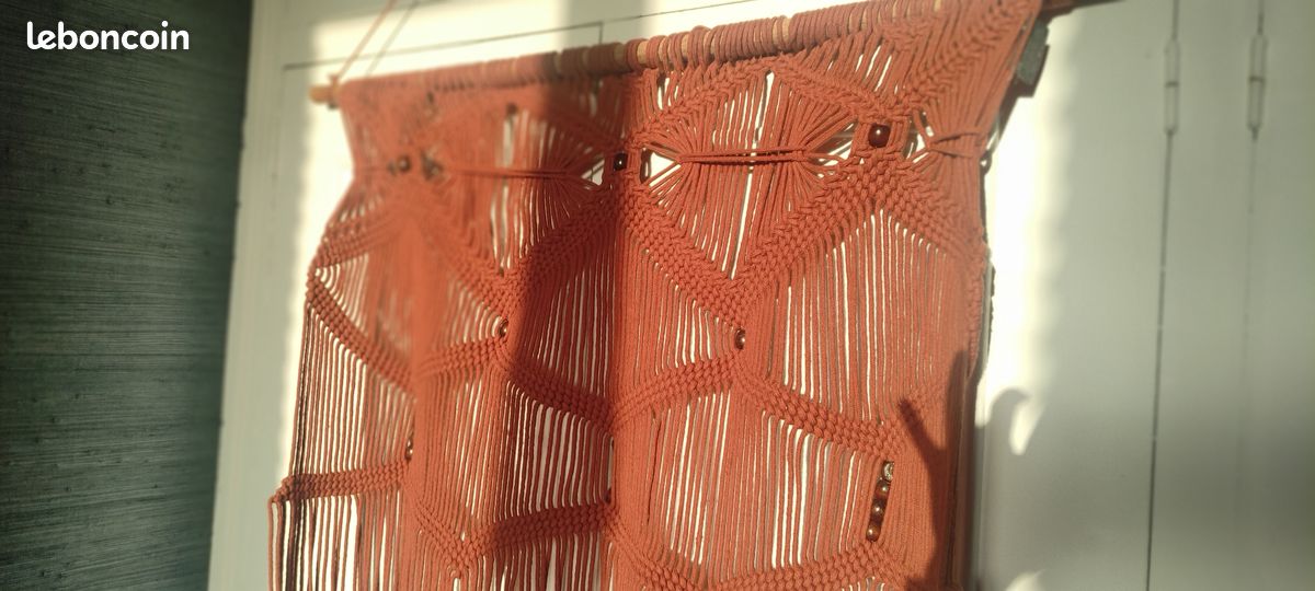 Rideau de porte macramé terre cuite (image 4)
