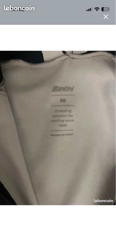 Maillot vélo manches longues thermique Santini ORA - Neuf avec étiquette - Taille M (image 3)